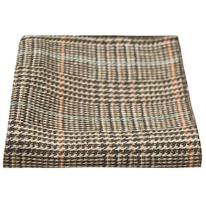 Brown & White Dogtooth Houndstooth Pocket Square / Handkerchief