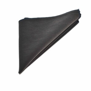 Dark Silver Grey Velvet Pocket Square / Handkerchief