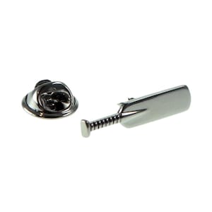 Cricket Bat Pewter Lapel Pin / Badge