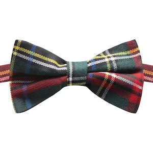 Traditionelle dunkelgrün-schwarze Tartan Fliege