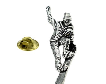 Pin de solapa de peltre de snowboarder