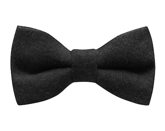 Black Donegal Tweed Bow Tie