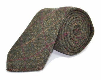 Heritage Check Moss Green Tie
