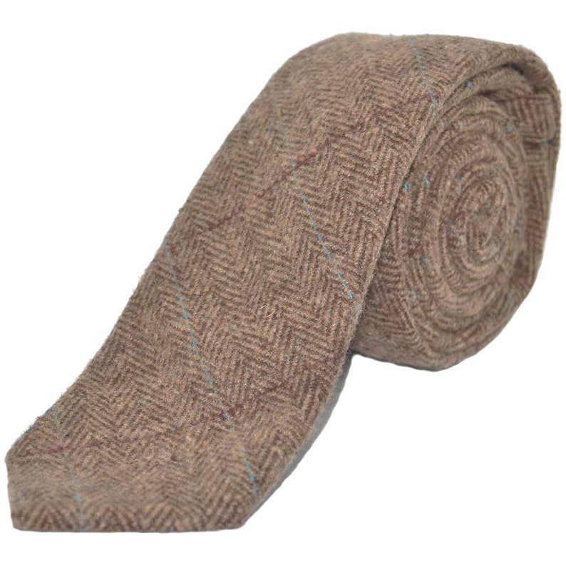 herringbone tweed tie
