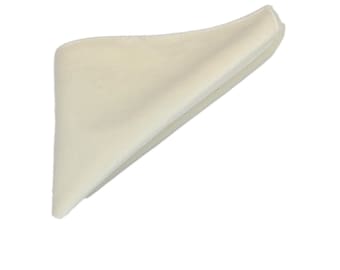 Ivory Velvet Pocket Square / Handkerchief