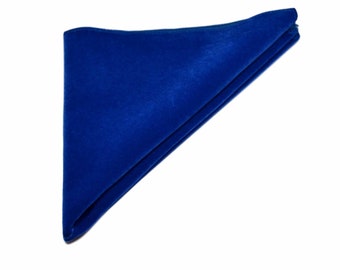 Royal Blue Velvet Pocket Square / Handkerchief