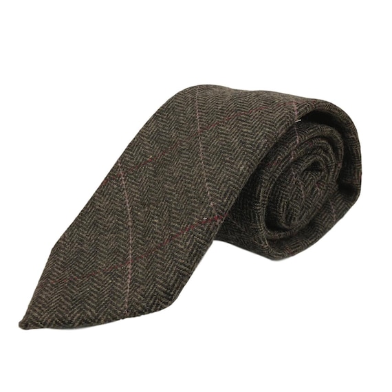 Mocha Herringbone Necktie Mocha Herringbone Necktie