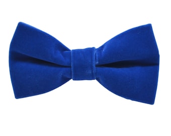 Royal Blue Velvet Bow Tie