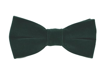 Dark Green Velvet Bow Tie