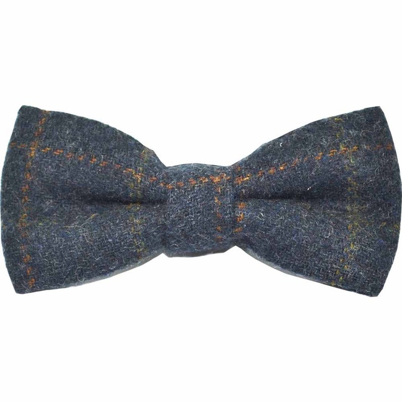 Heritage Check Navy Blue Bow Tie image 1