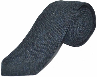 Highland Weave Deep Blue Tie