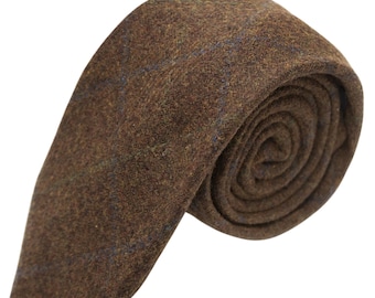 Cedar Brown Check Woven Tie