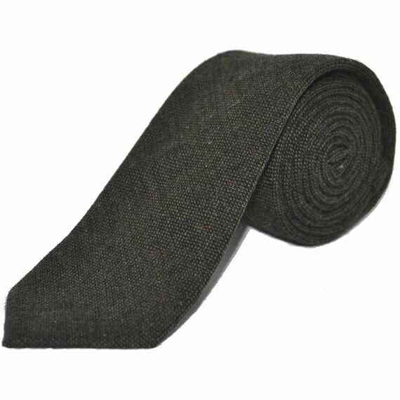 Highland Weave Stonewashed Blue Necktie /& Pocket Square Set