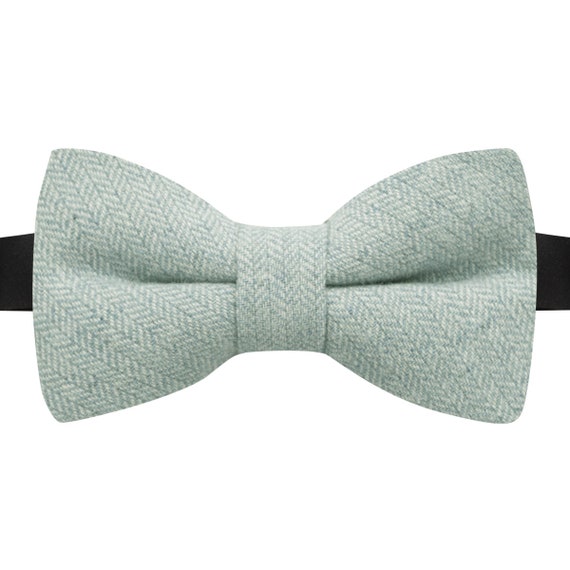 Mint Herringbone Bow Tie Mint Herringbone Bow Tie