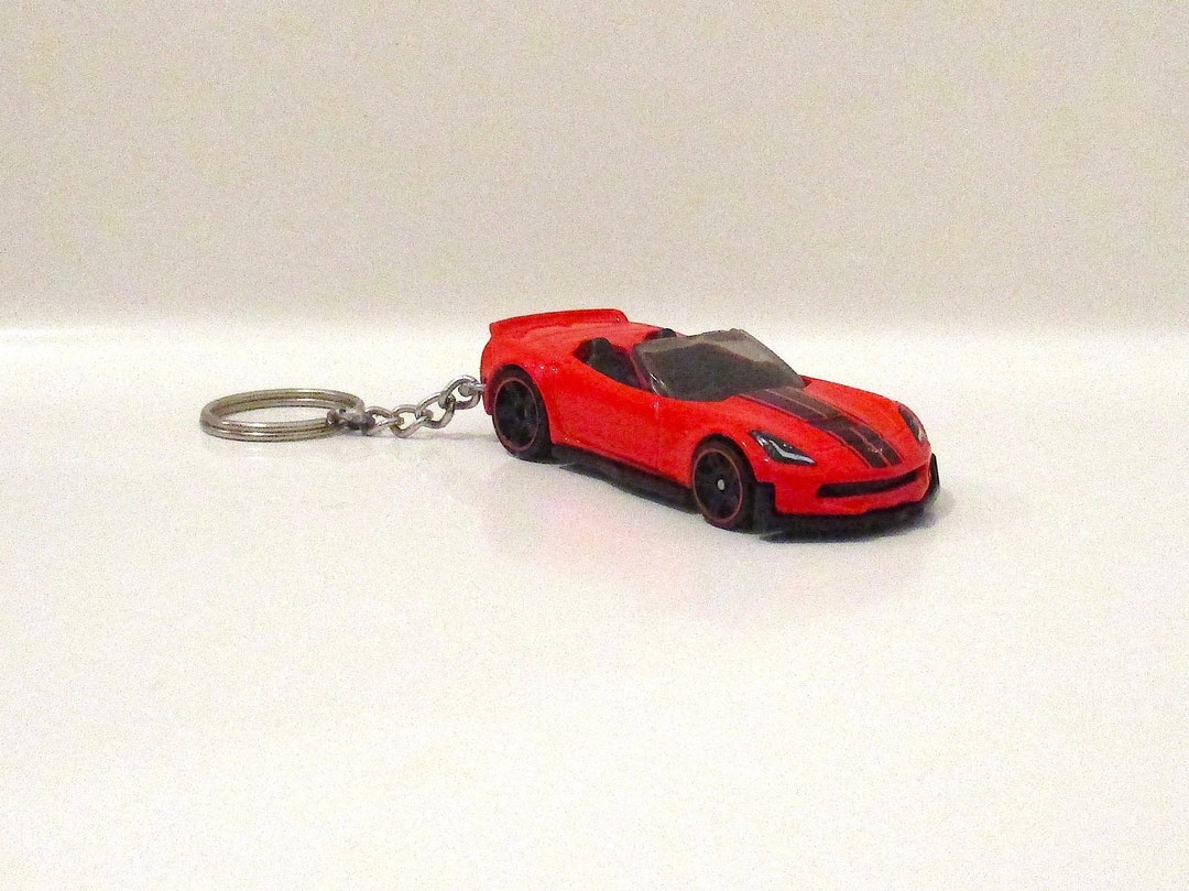 Corvette C7 Z06 Convertible RED Keychain, Etsy