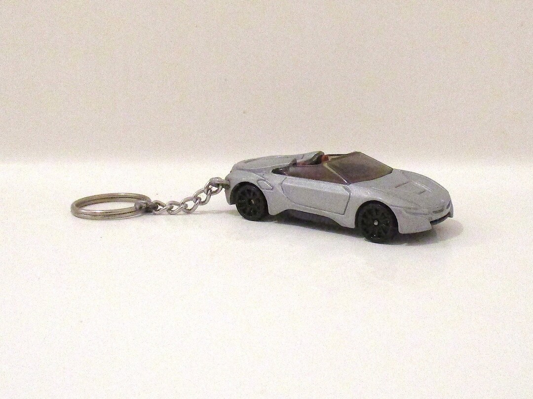 BMW I8 Roadster Silver Convertible Keychain, Etsy