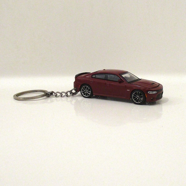 Dodge Charger R/T Scat Pack Red Keychain,