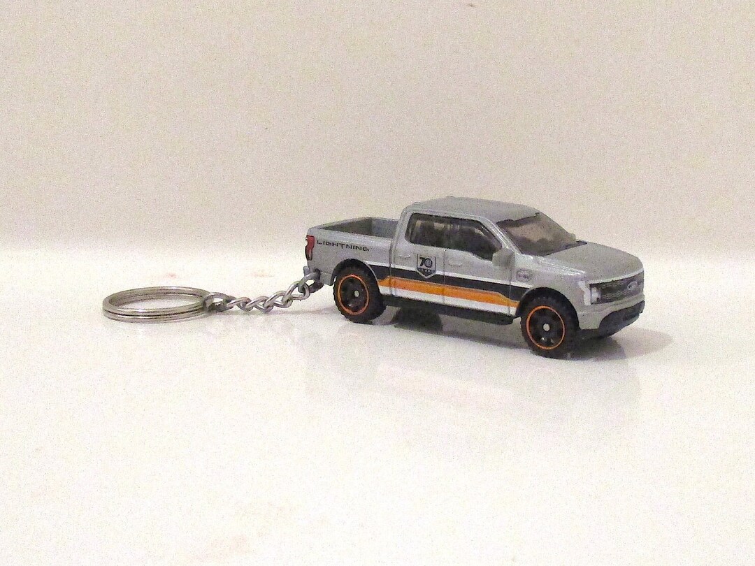 Ford F-150 Black Leather Rectangular Key Chain - Foto 6