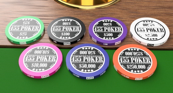 100 Chips: 455 Poker Customized Artwork - Etsy