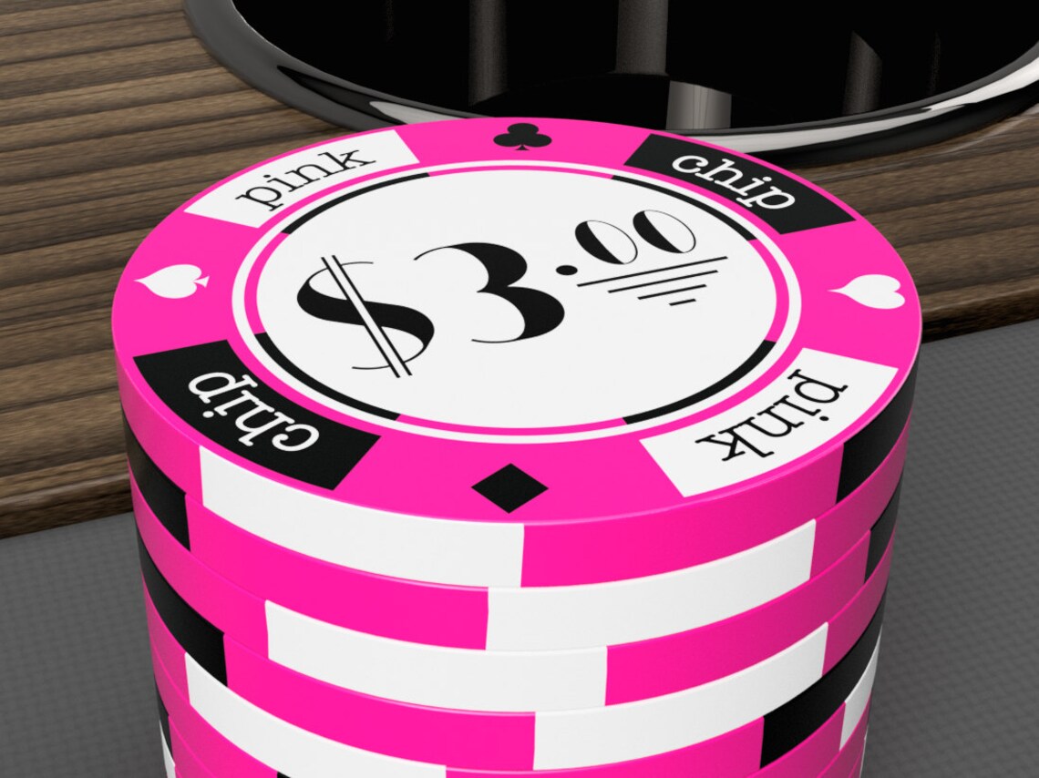 100 Poker Chips The Pink Chip Game Customized Etsy