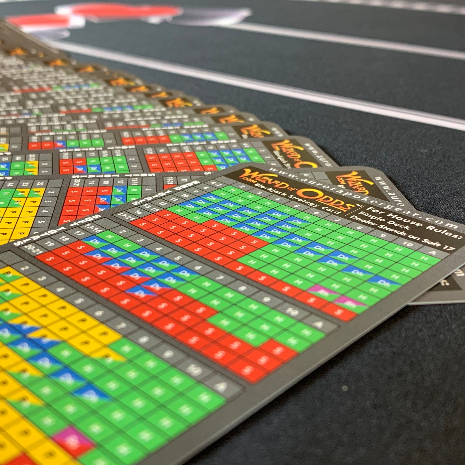 Wizard of Odds Blackjack Strategy Cards 48 Deck Dealer Etsy