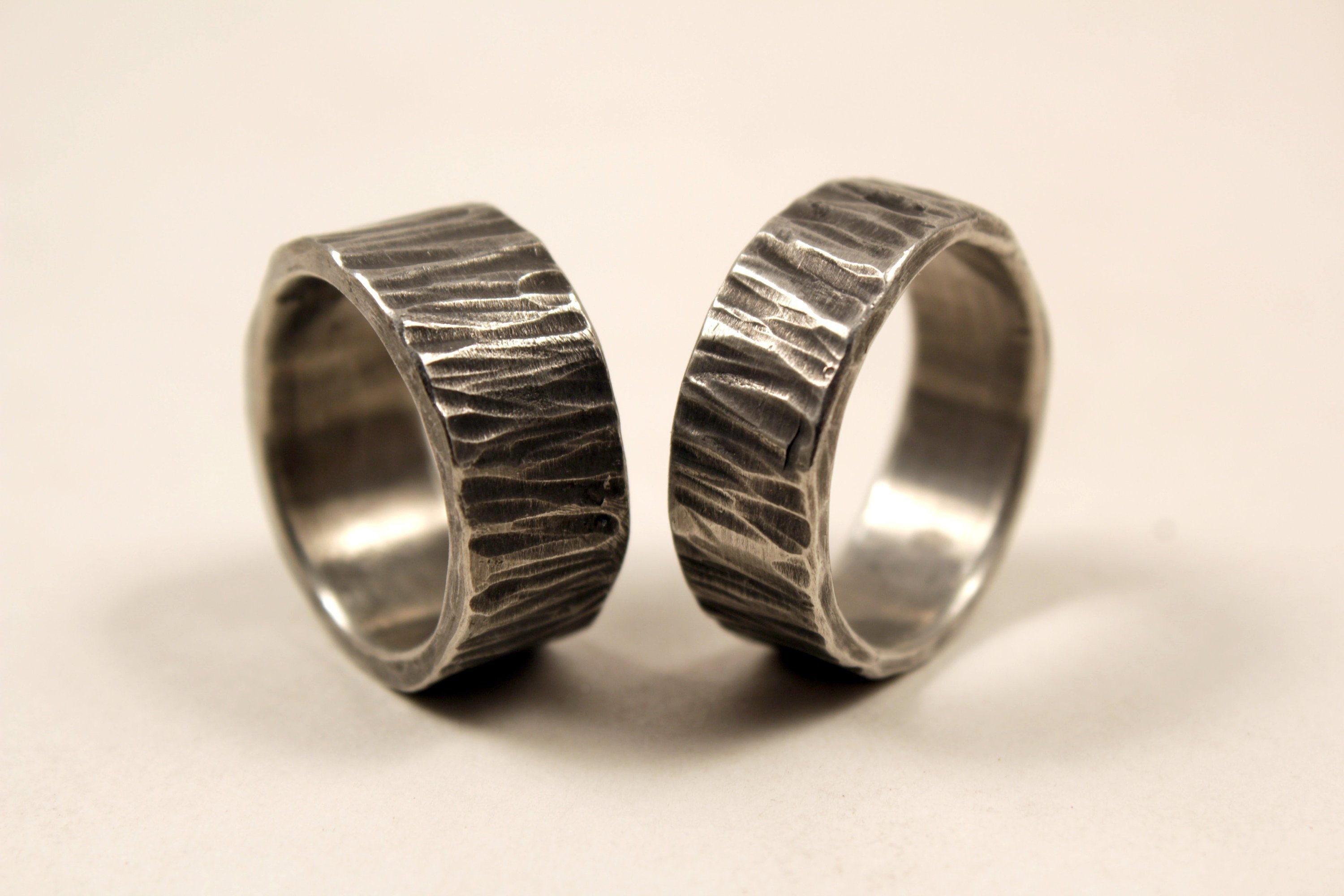 Men's Viking Pewter Wave Ring / Silver 