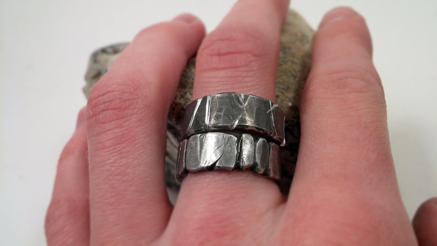 Men's Ancient Oxidized Viking Wedding Ring / 812mm Etsy