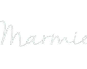 Marmie Signature Font Embroidery + BX format
