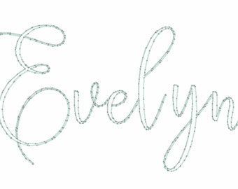Evelyn 1.5" Font Embroidery + BX
