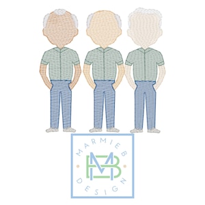 Old Men (Build Your Own Family) Quick Stitch Embroidery