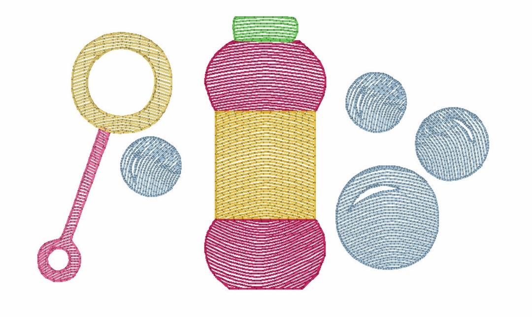 Bubble Trio Quick Stich Embroidery Etsy