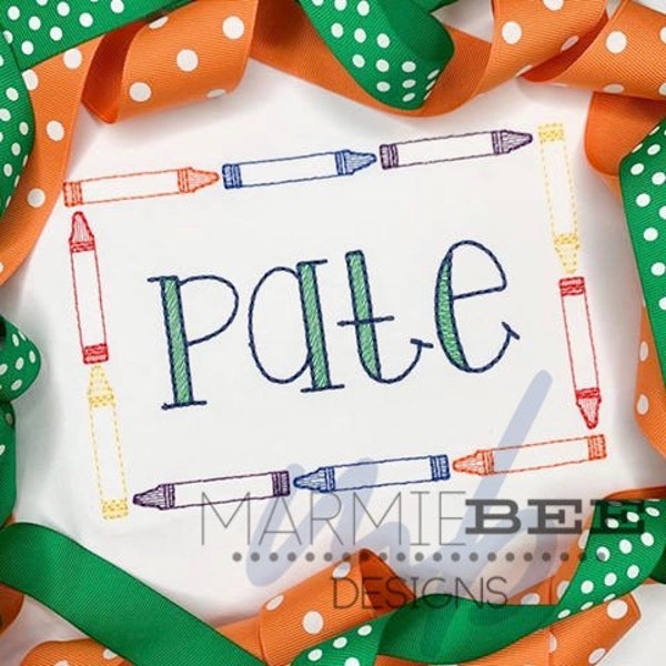 Crayon Border Quick Stitch Embroidery
