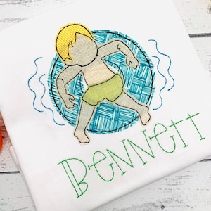 Pool Float Boy Simple Applique