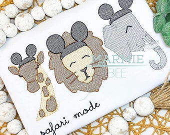 Animal Magic Ears Trio Embroidery Etsy