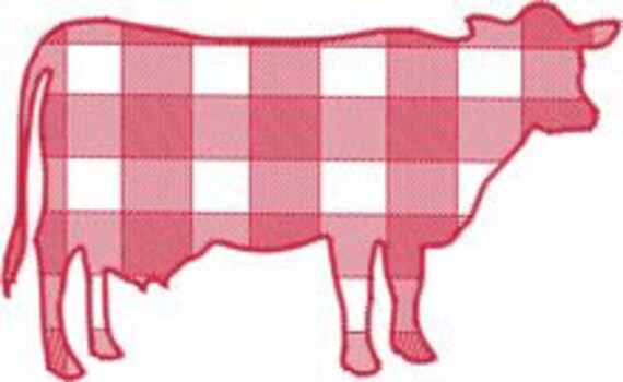 Checkered Cow - Etsy