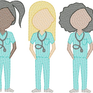Doctors Female (Build Your Own Family) Quick Stitch Embroidery