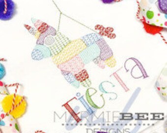 Piñata Motif Bordado de puntada rápida