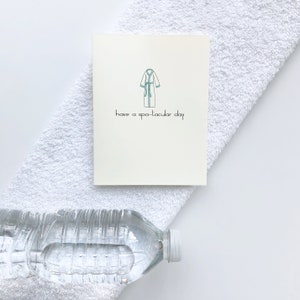 Spa Robe Greeting Card