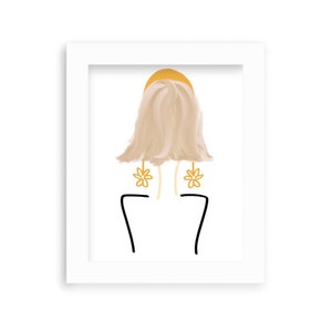 Blonde With Headband Art Print