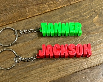 Personalized 3D Printed Name Keychain: Custom