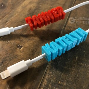 Personalized usb apple lightning or iPhone 15 usb-c cable cord custom made iPad trendy birthday gift kids lost trending android image 2