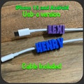 Personalized USB-C Cable: Custom iPhone 15, Android, iPad Pro Cord