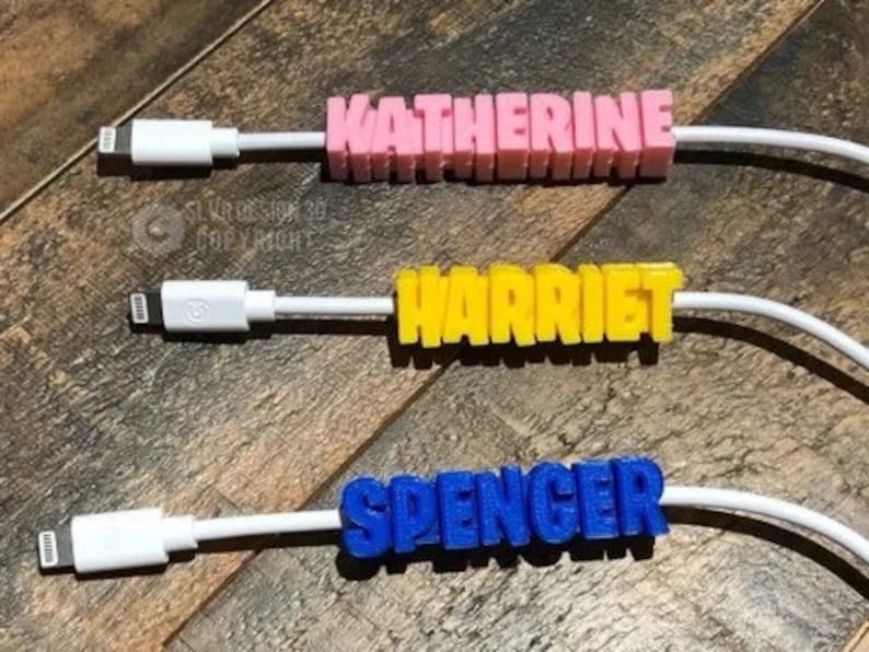 Personalized usb apple lightning or iPhone 15 usb-c cable cord custom made iPad trendy birthday gift kids lost trending android image 4