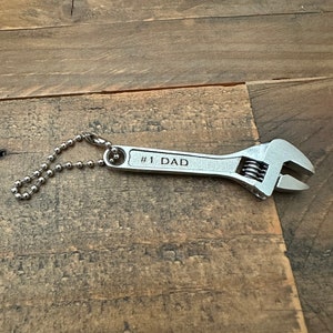 Personalized keychain wrench laser engraved