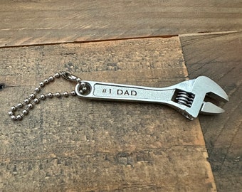 Personalized keychain wrench laser engraved