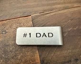 Laser engraved money clip stainless steel