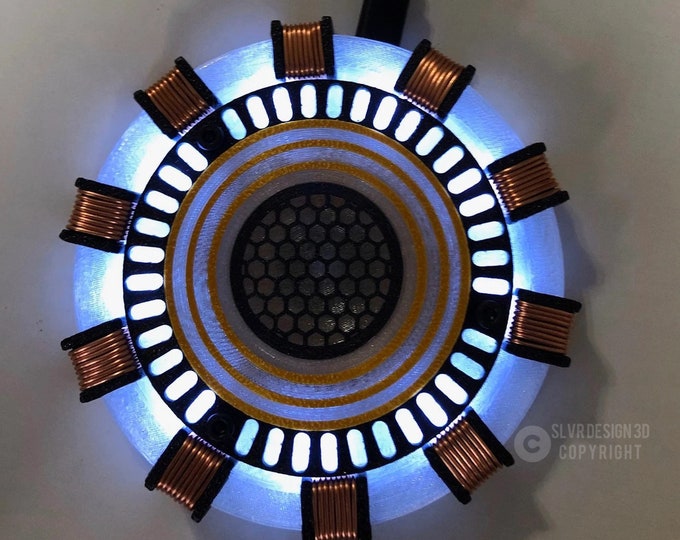 Wireless Phone Charger: LED Light, Iron Arc Stark Reactor Style