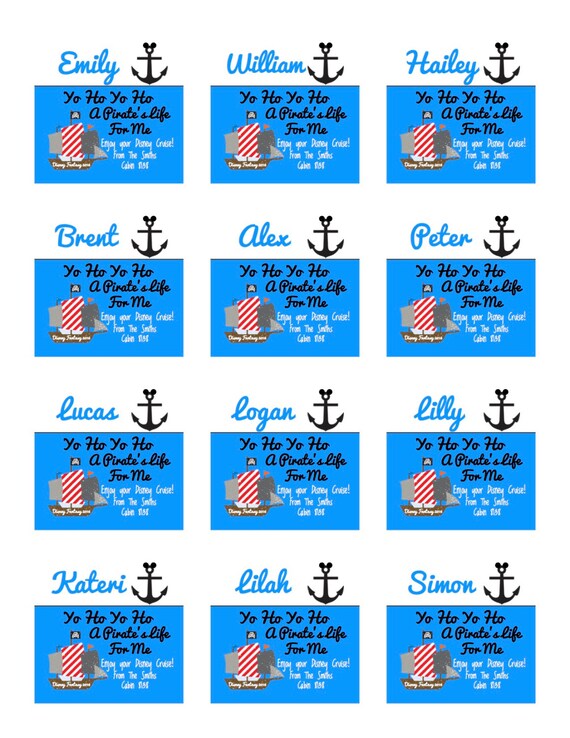 Disney Fish Extender Gift Tags Twelve Customized Labels Etsy