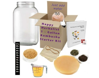 Kombucha Complete  Starter Kit includes One Gallon Jar and Brewing Guide