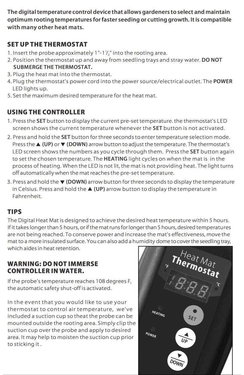 HappyHerbalist Thermostat set up and use. Our unit can control units up to 500 watts and comes with a 3 year warranty. Choices at HappyHerbalist.com online since 1997